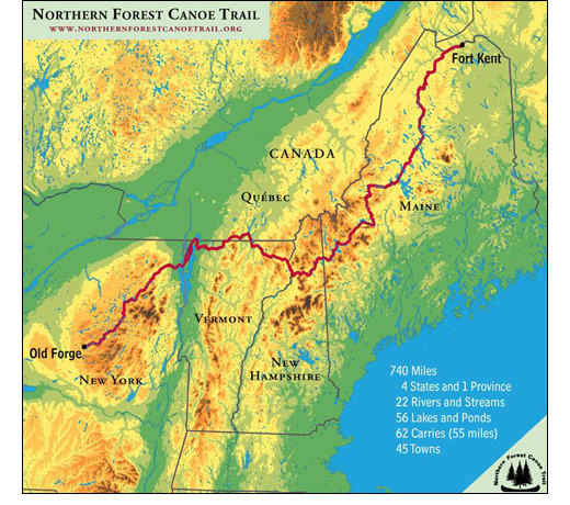 Nothern Forest Canoe Trail Map