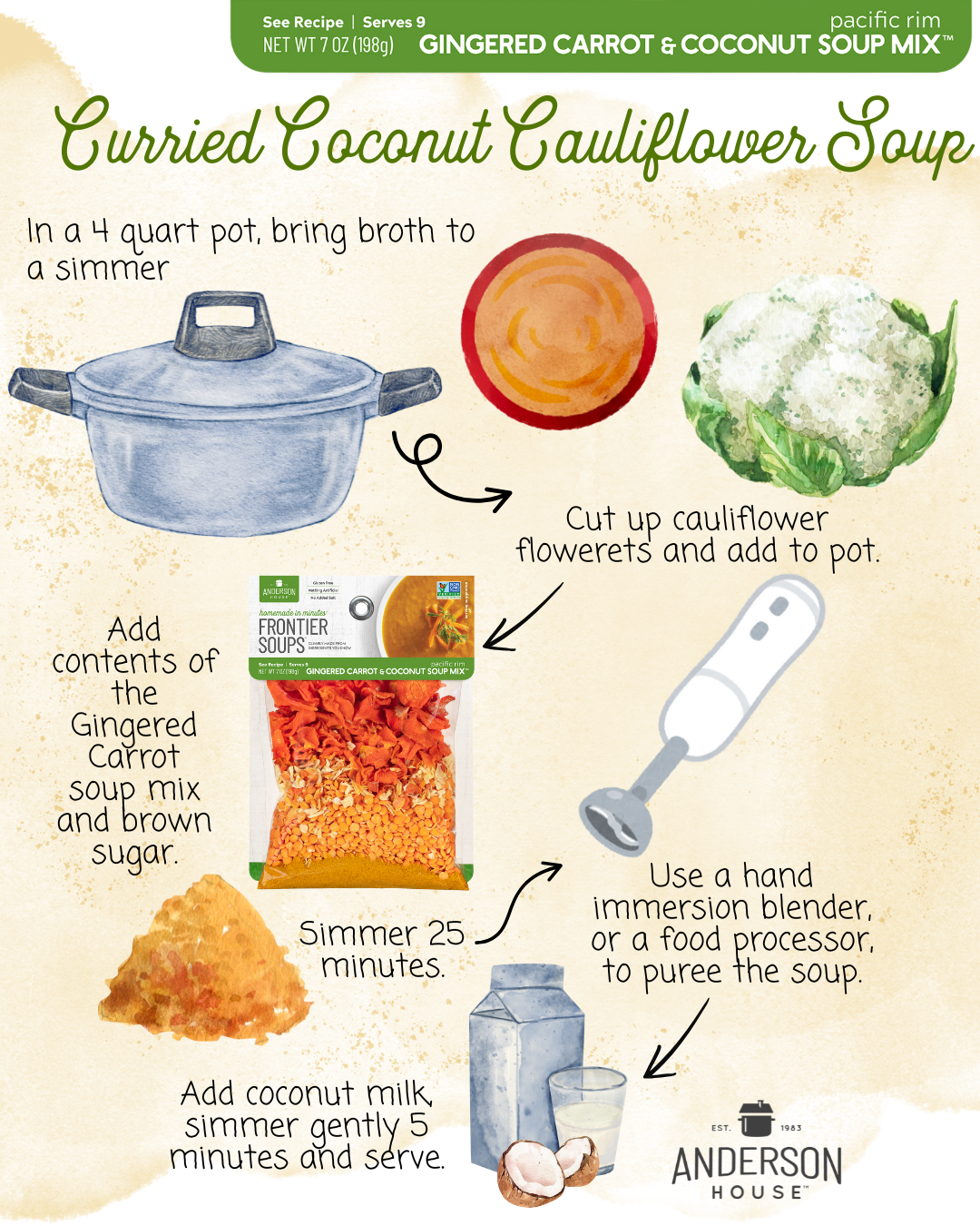 Curried Coconut Cauliflower Soup