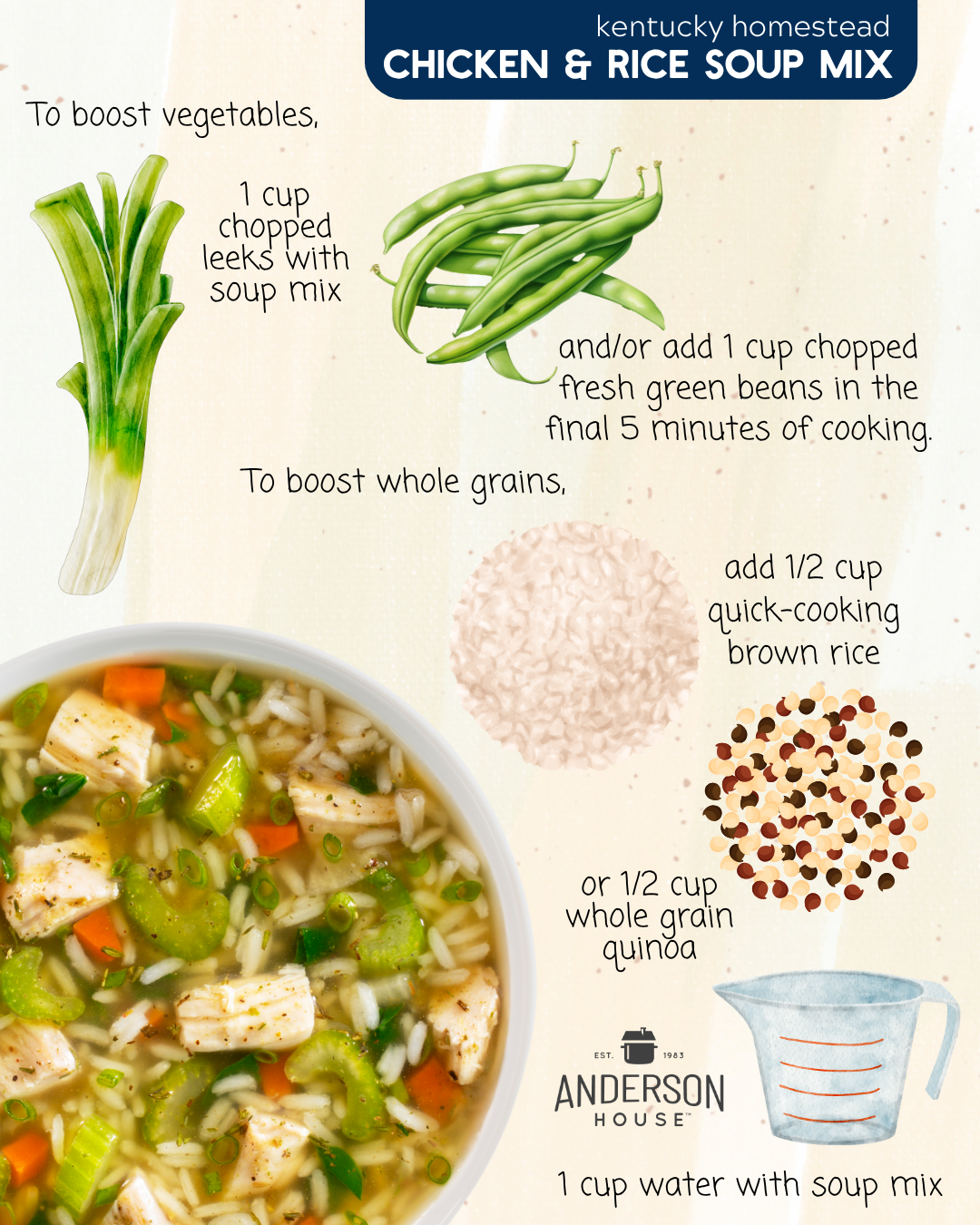 Kentucky Homestead Chicken & Rice Soup Veggie Boost