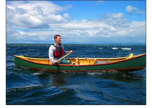 Jeremy crossing Lake Champlain