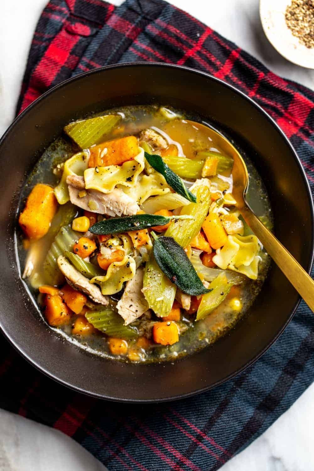 Leftover Turkey Noodle Soup