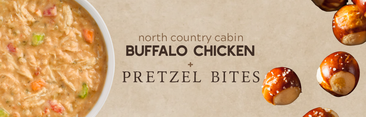 North Country Cabin Buffalo Chicken + Pretzel Bites
