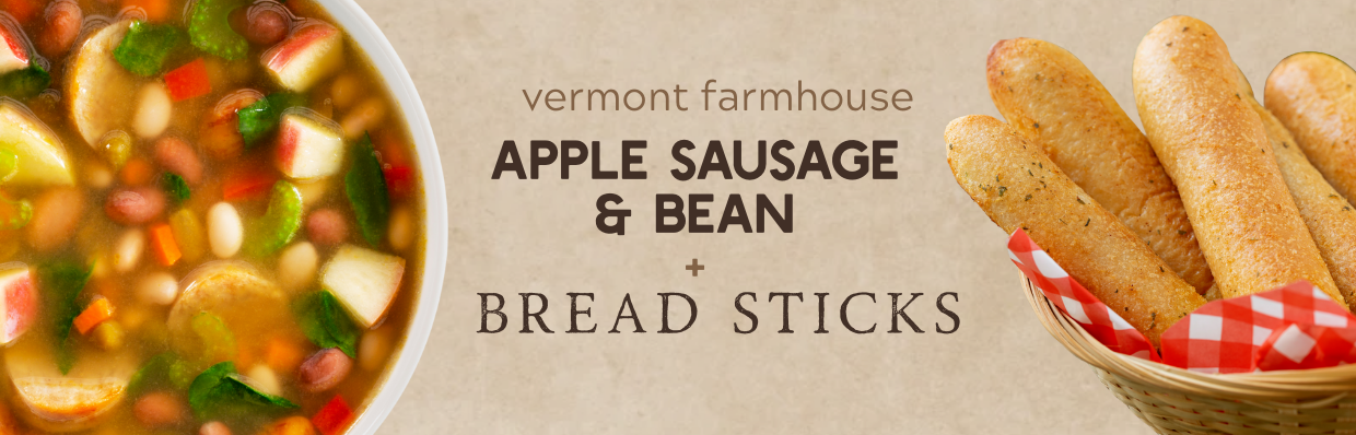 Vermont Farmhouse Apple Sausage & Bean + Parmesan Bread