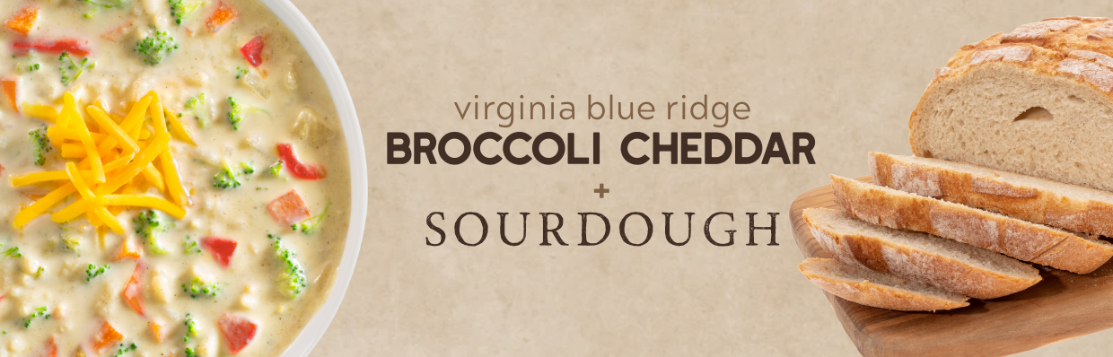 Virginia Blue Ridge Broccoli Cheddar + Sourdough